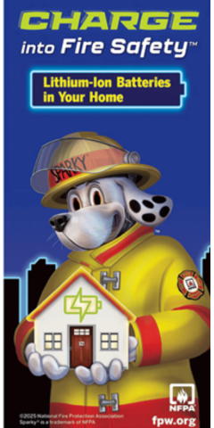cartoon Dalmatian firefighter promoting Fire Prevention Week
