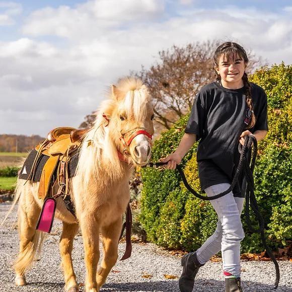 Ana leading Roxxy the Horse